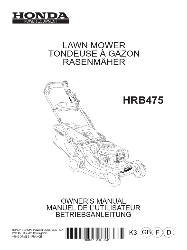 Honda HRB 475 PDF — free download