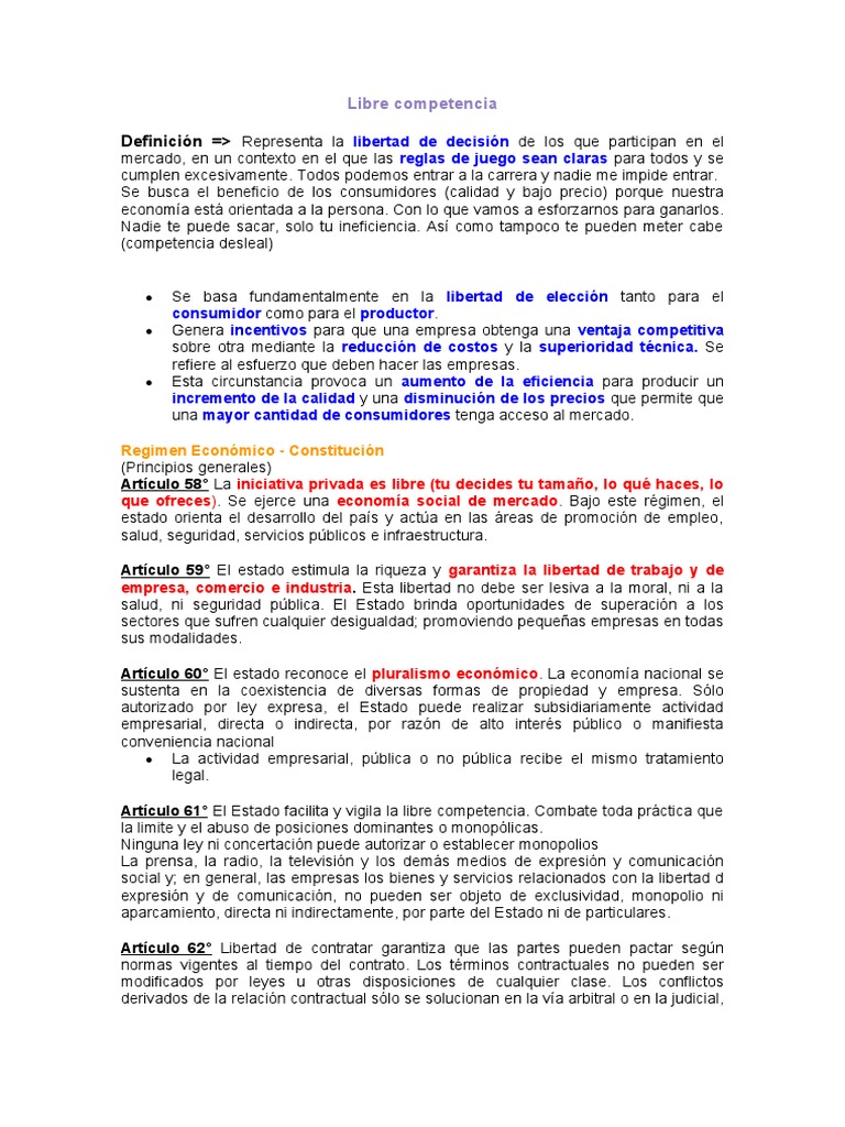 Libre Competencia y Regulación Económica | PDF | Mercado (economía ...
