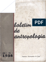 Pompeu Sobrinho - Boletim de Antropologia de 1958 (Vocabulário Brobó)