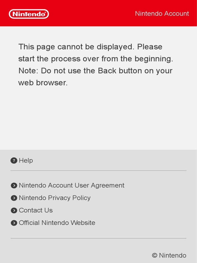 Nintendo Account Access Error Guide | PDF