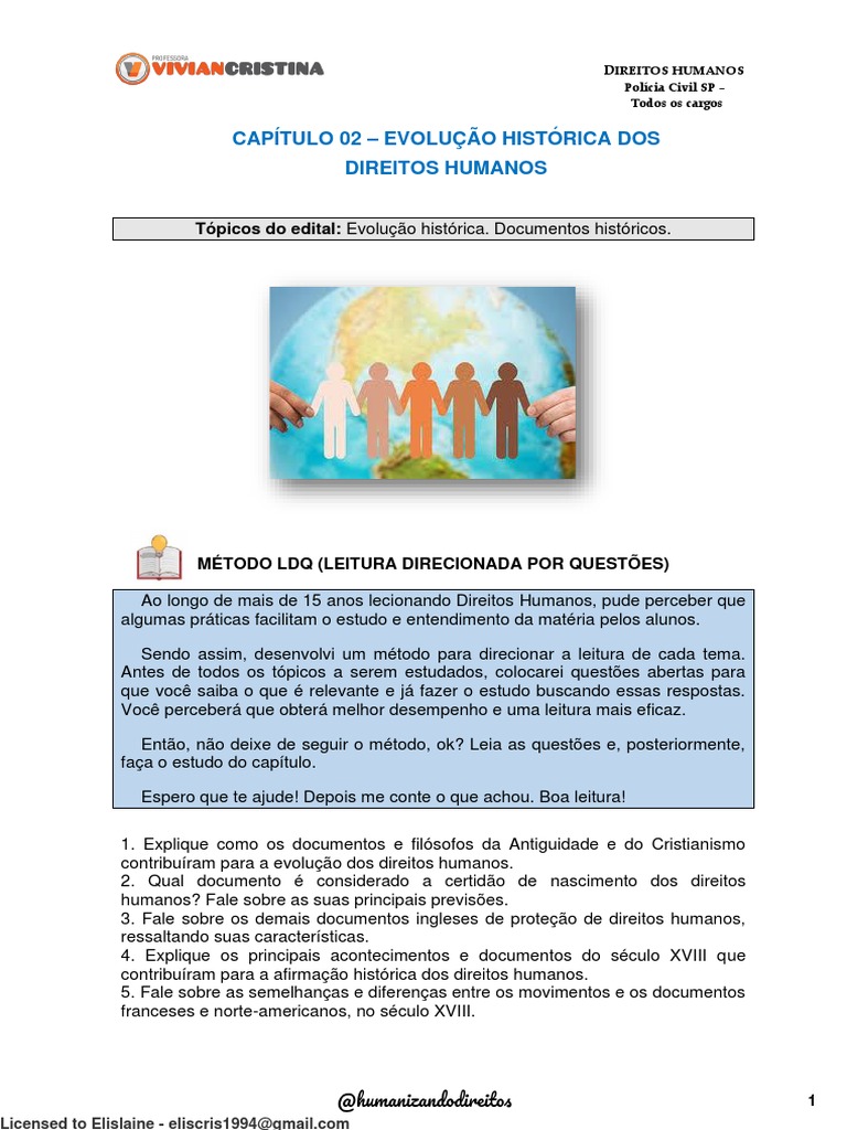 Evolução Histórica Dos Direitos Humanos | PDF | Carta Magna | Direitos ...