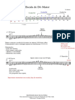 Partitura - Escala de Dó Maior 2 - Oitavas