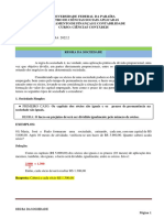 Regra da Sociedade: divisão de lucros e prejuízos