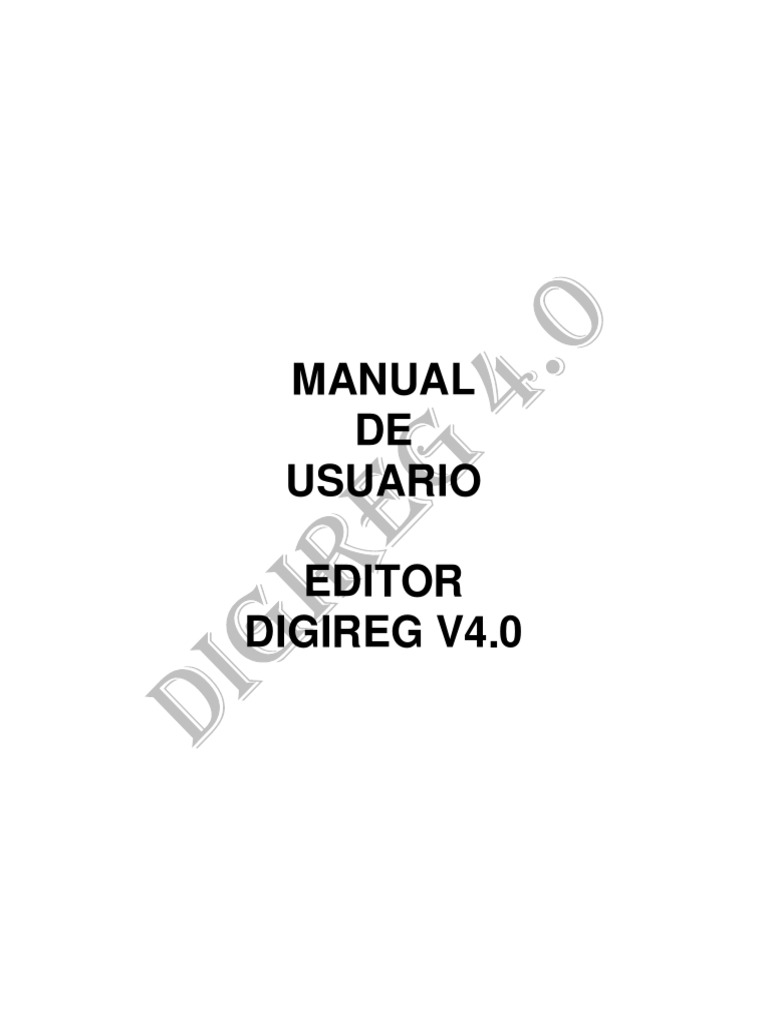 Manual De Usuario Editor Digireg V4 0 PDF Archivo De Computadora 