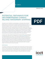 Potential Pathways For Decarbonizing China's Inland Waterway Shipping