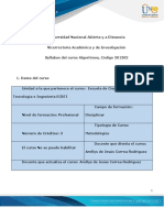 Syllabus Del Curso Algoritmos