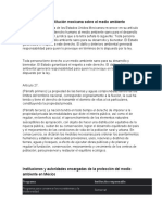 Artículos de La Constitución Mexicana Sobre El Medio Ambiente