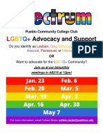 Colleen Boyle - Design Example - Spectrum Pride Club Flyer