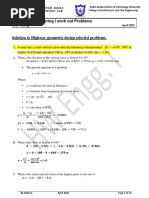 HW Engineering I Solution To Selected Workout Problems