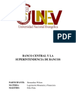 Banco Central y La Superintendencia de Bancos