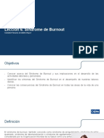 Lección 6. Síndrome de Burnout.