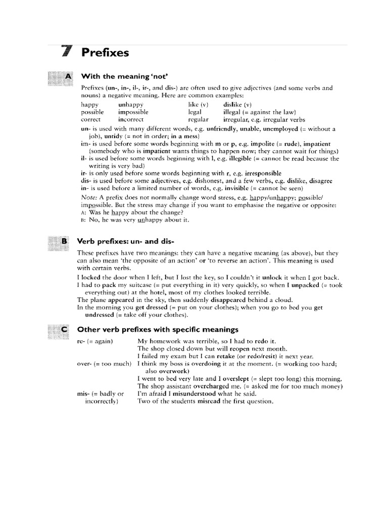Prefixes and Suffixes - Nouns | PDF
