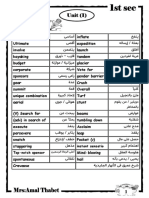 Kayaking and Climbing Unit Vocabulary