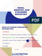 Mean, Variance and Standard Deviation