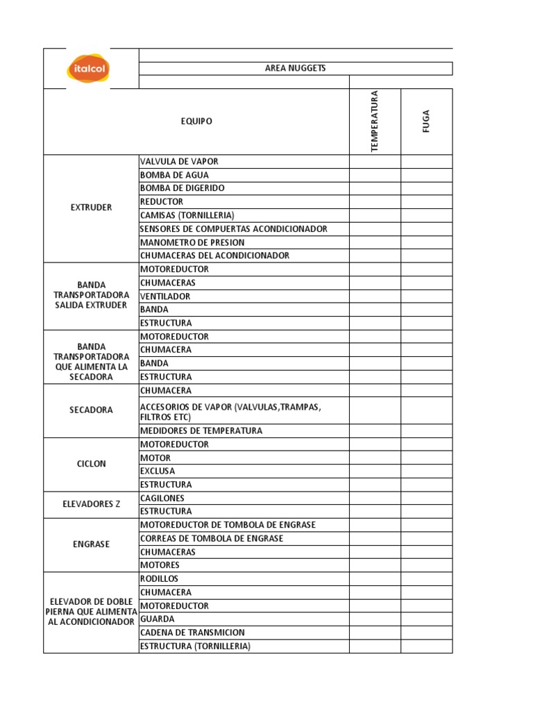 Rutas de Inspeccion | PDF | Equipo | Hidráulica