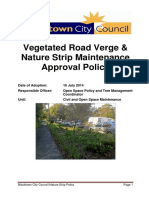 Vegetated Road Verge and Nature Strip Maintenance Approval Policy