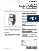 V9055A, D Modulating Fluid Power Gas Valve Actuator: Application