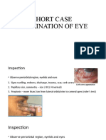 SHORT CASE Eye Examination