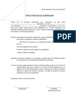 Contrato Privado de Albañileria