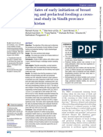 Correlates of early initiation of breast feeding and prelacteal feeding