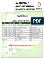 Rol j3 Dominical Vespertina A2023