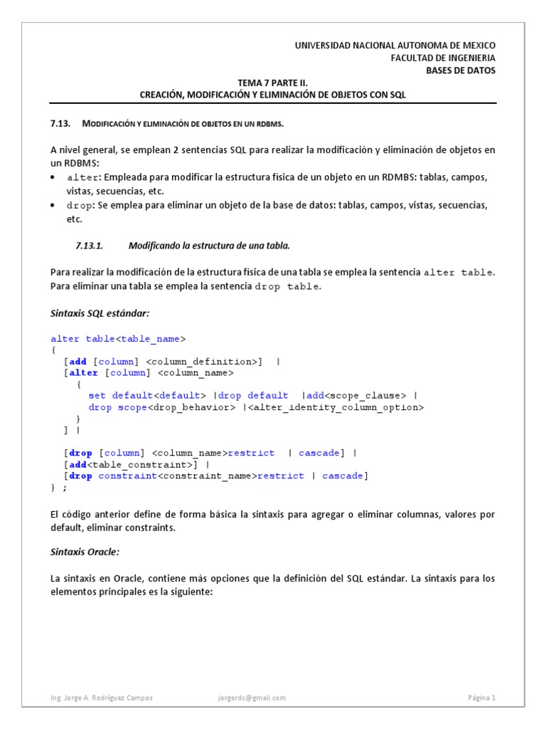 Tema7 Parte2 | PDF | SQL | Base de datos relacional