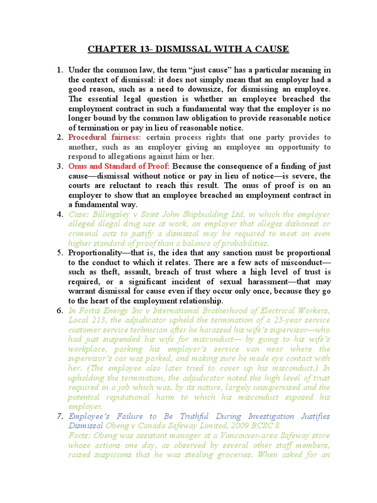 Chapter 13 Module 3 Labor Law Pdf Burden Of Proof Law Employment