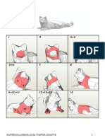 Laying Cat Paper Crafts