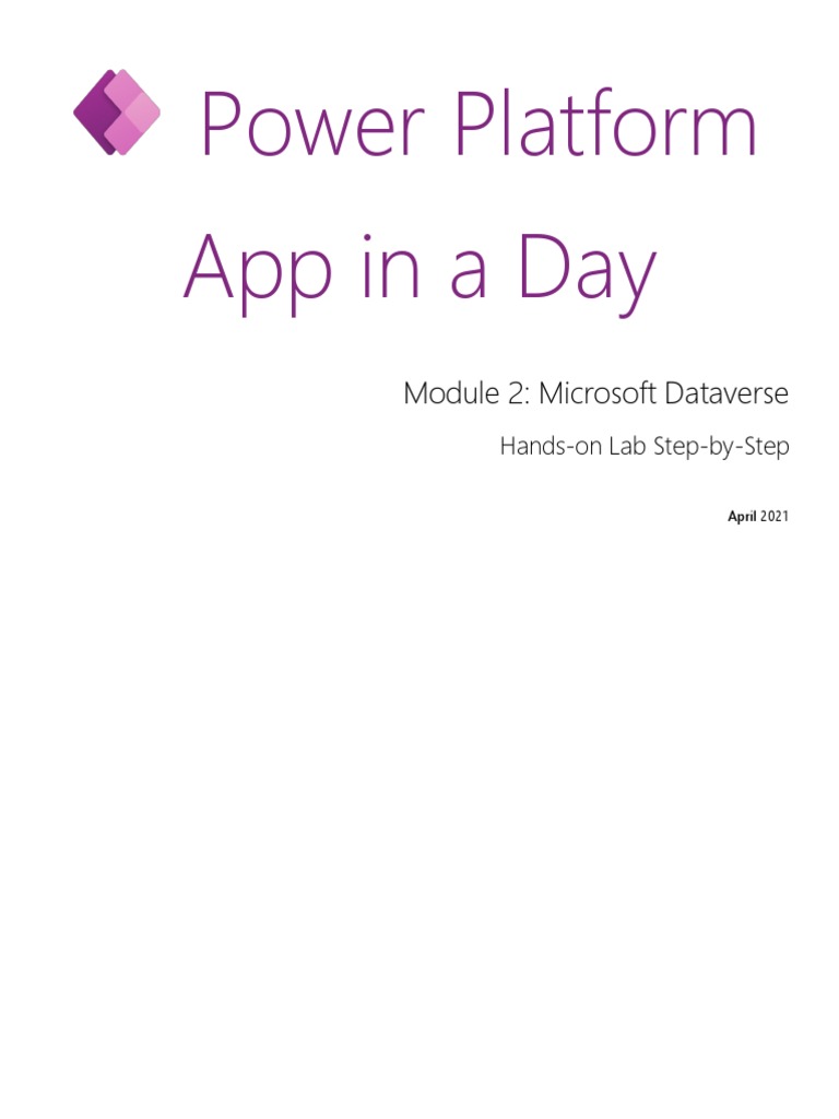 02-Microsoft Dataverse Lab Manual | PDF | Application Software | Databases