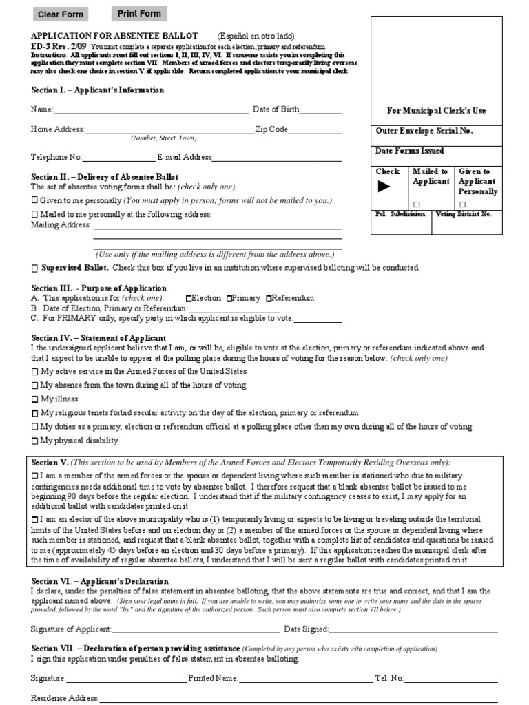 Absentee Ballot App | PDF