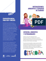 Educación inicial para ser y crecer: interacciones, ambientes y espacios de cuidado