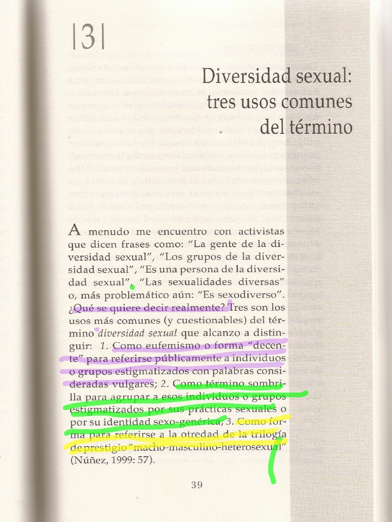 Qué Es La Diversidad Sexual Guillermo Núñez Noriega | PDF