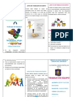 Triptico Trabajo en Equipo