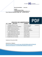 Proceso de Independencia GRUPO 6 HISTORIA II