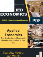 Module 1 Overview of Applied Economics