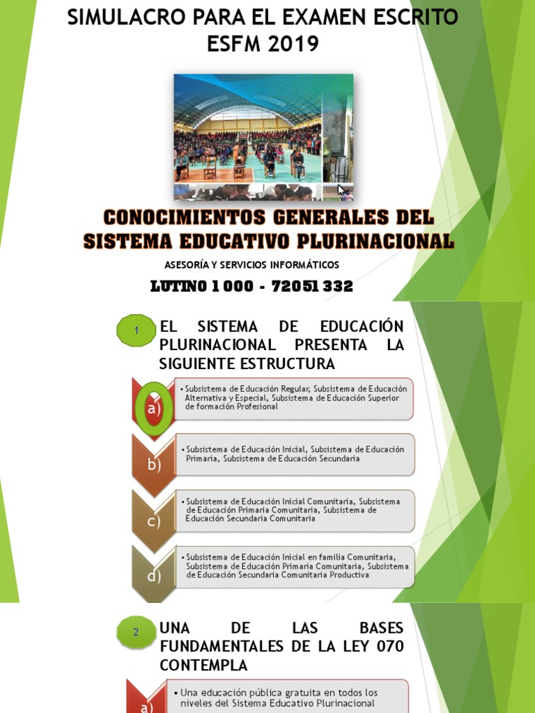 Simulacro Examen Admisión ESFM 2019 | PDF | Educación de la primera ...