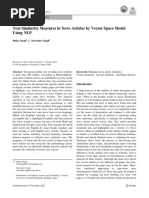 Text Similarity Measures in News Articles by Vector Space Model Using NLP