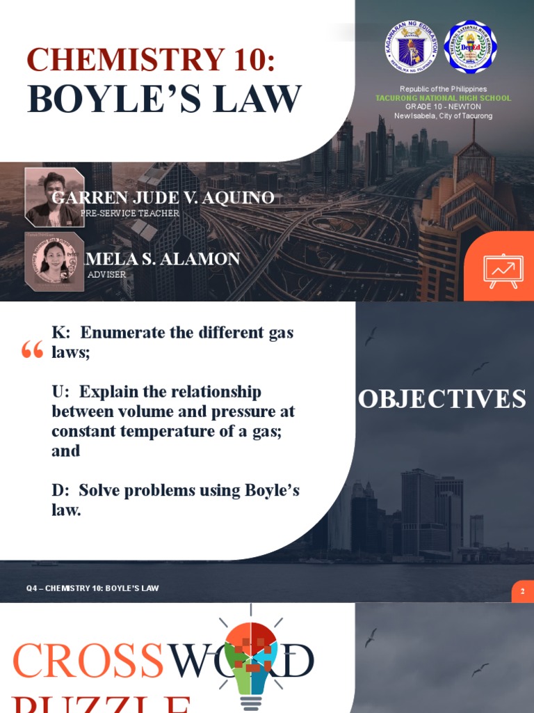 Chemistry 10 Boyle S Law Explained Pdf Gases Temperature