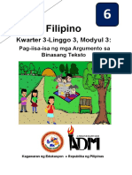 Filipino 6 - Q3 - Mod3 - PAG IISA ISA NG MGA ARGUMENTO SA BINASANG TEKSTO V4