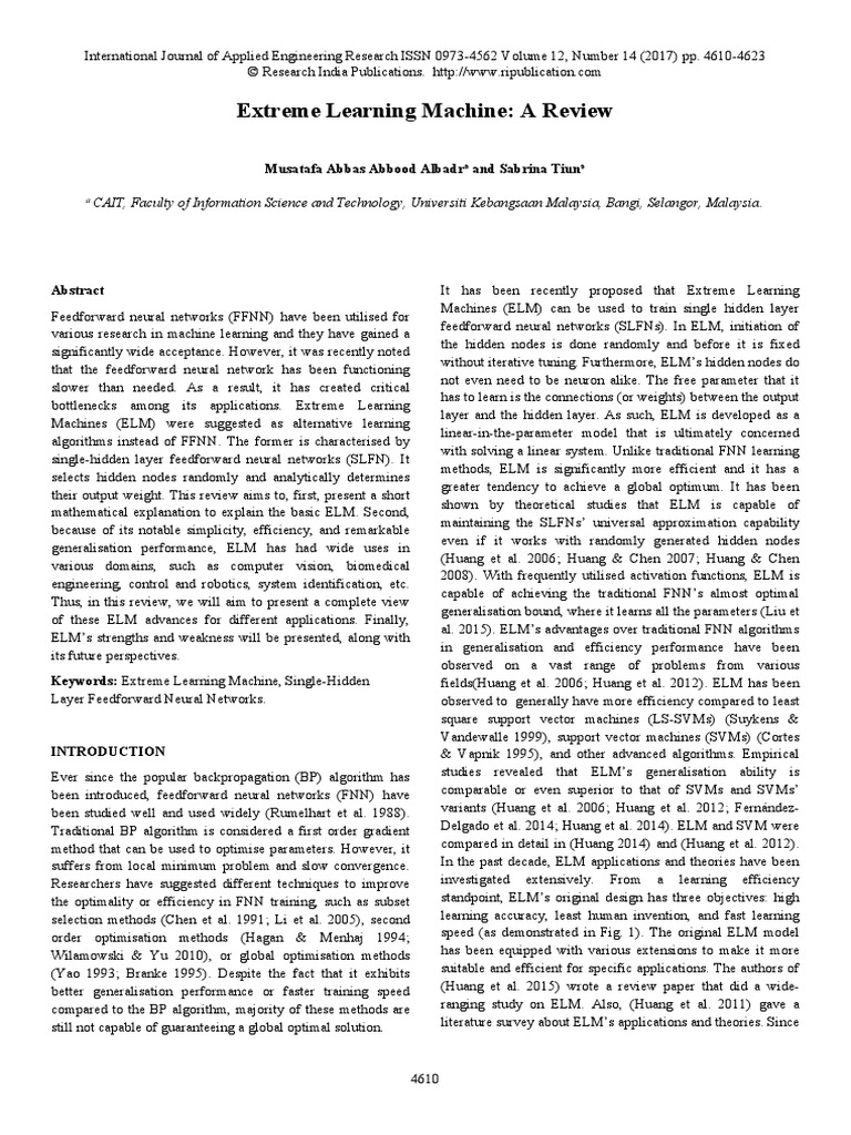 Extreme Learning Machine: A Review | PDF | Support Vector Machine ...
