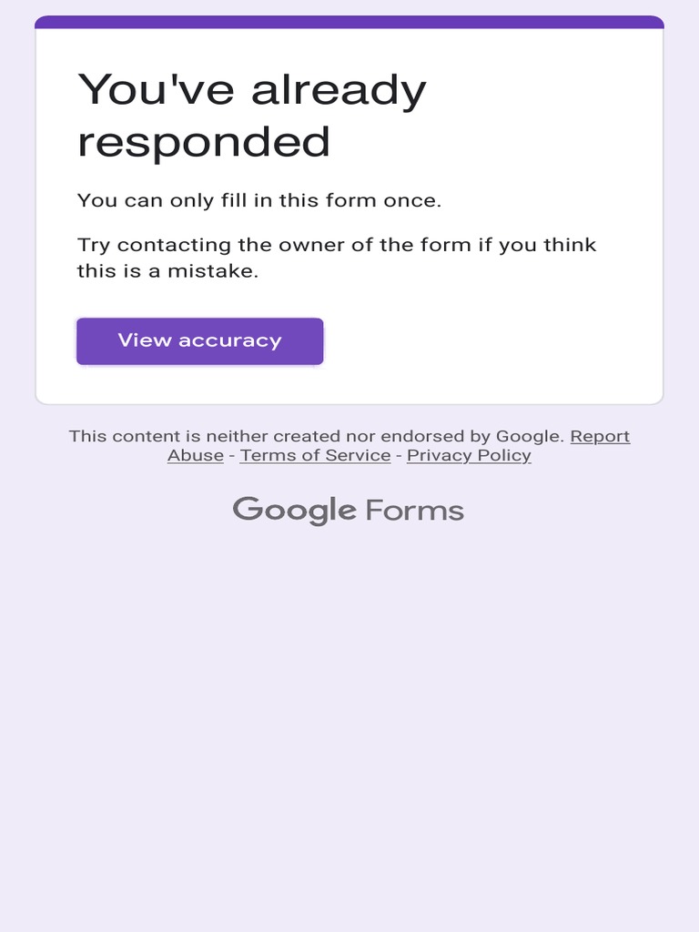 You'Ve Already Responded PDF