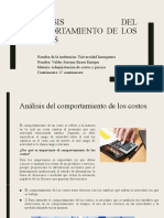 Análisis Del Comportamiento de Los Costos