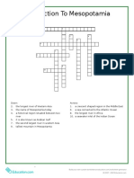 Indroduction To Mesopotamia Crossword Puzzle