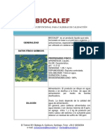 Ficha Tecnica Biocalef - Tratamiento Multifuncional para Calderas