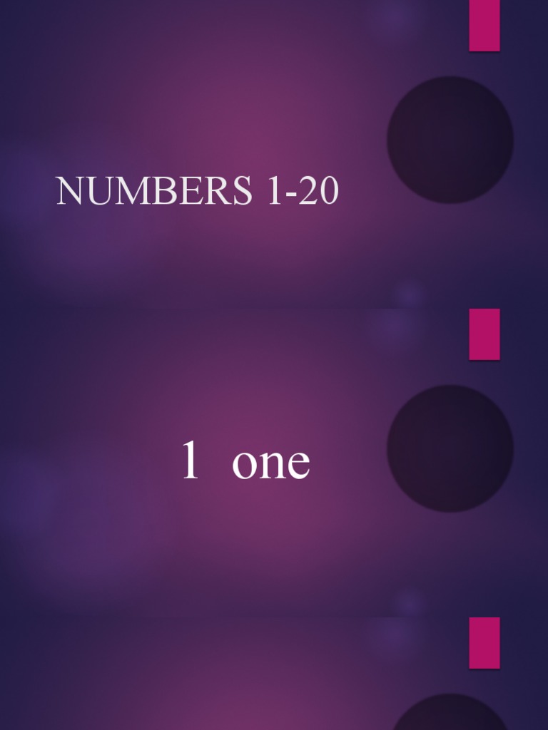 Numbers 1-20 | PDF