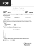 Certificate of Analysis: OFN EI Checkout Standard 1 PG/ L