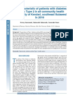 The Characteristic of Patients With Diabetes Mellitus Type 2 in All Community Health Centre, City of Kendari, Southeast Sulawesi in 2016