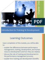 Chapter One Introduction To Training and Development