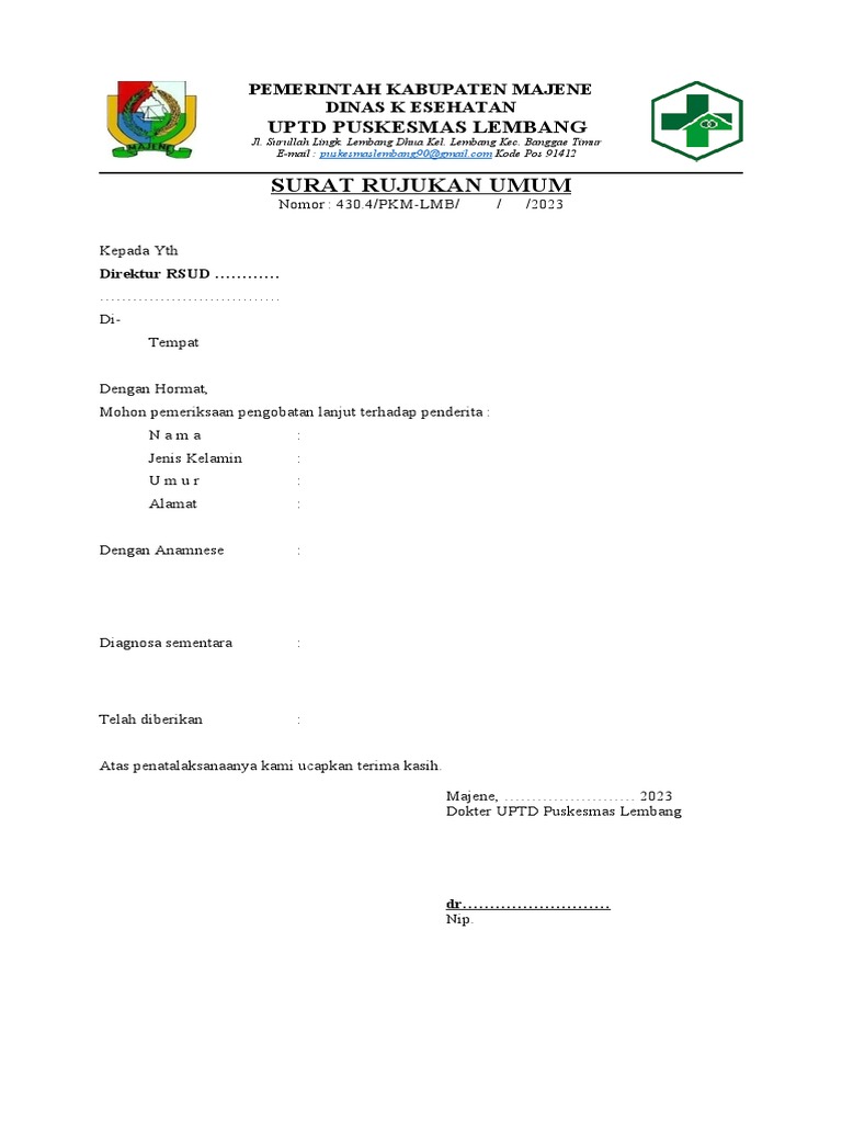 Form Rujukan Umum | PDF