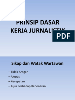 Prinsip Dasar Kerja Jurnalistik